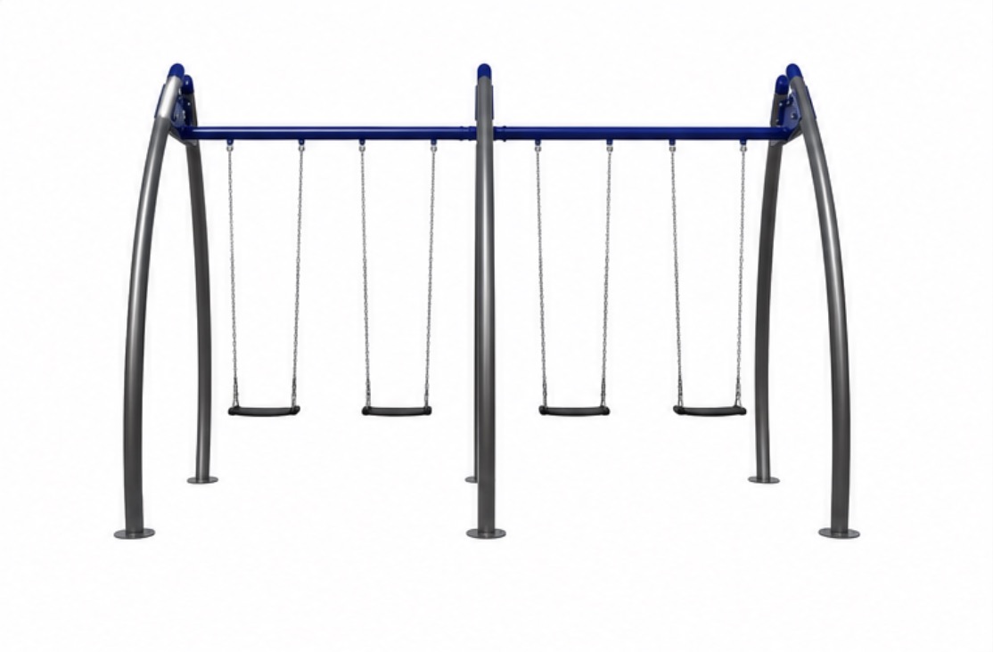 Columpio Curvo De 3 Patas Con 4 Asientos Individuales